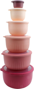 COOK WITH COLOR Prep Bowls with Lids- Wide and Deep Nesting Plastic Small Mixing Bowl Set with Lids