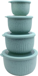 COOK WITH COLOR Prep Bowls with Lids- Wide and Deep Nesting Plastic Small Mixing Bowl Set with Lids