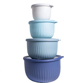 COOK WITH COLOR Prep Bowls with Lids- Wide and Deep Nesting Plastic Small Mixing Bowl Set with Lids