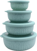 COOK WITH COLOR Prep Bowls with Lids- Wide and Deep Nesting Plastic Small Mixing Bowl Set with Lids
