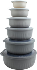COOK WITH COLOR Prep Bowls with Lids- Wide and Deep Nesting Plastic Small Mixing Bowl Set with Lids