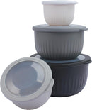 COOK WITH COLOR Prep Bowls with Lids- Wide and Deep Nesting Plastic Small Mixing Bowl Set with Lids