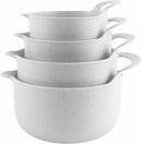 COOK WITH COLOR Nesting Plastic Mixing Bowl Set with Pour Spouts and Handles, 4 Piece Non-Slip