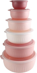 COOK WITH COLOR Prep Bowls with Lids- Wide and Deep Nesting Plastic Small Mixing Bowl Set with Lids