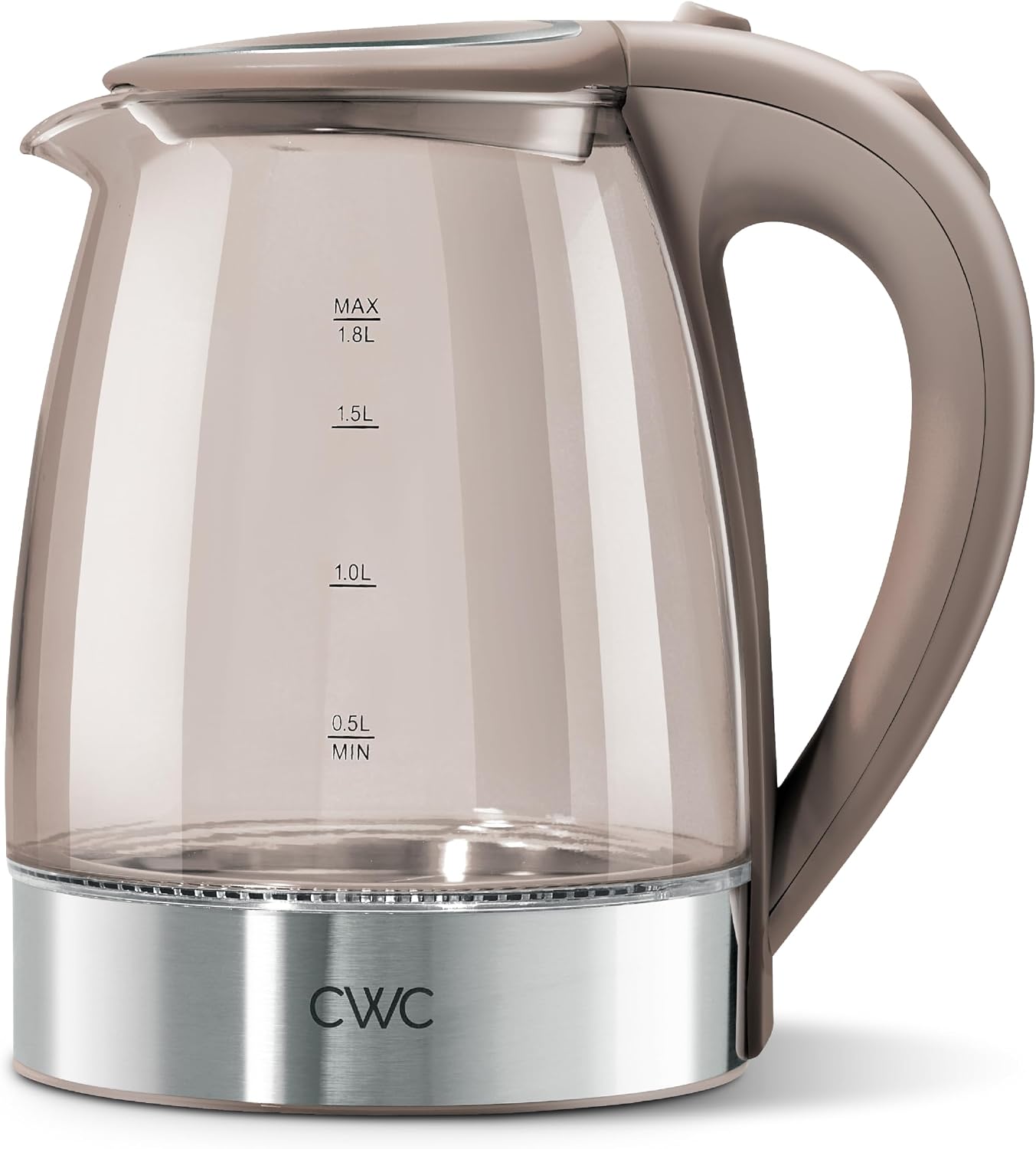 COOK WITH COLOR Electric Stained Glass Tea Kettle, 1.9L Cordless Hot Water Boiler, 1200W Rapid Boil, Auto Shutoff & Boil Dry Protection, BPA-Free, Sleek Countertop Design