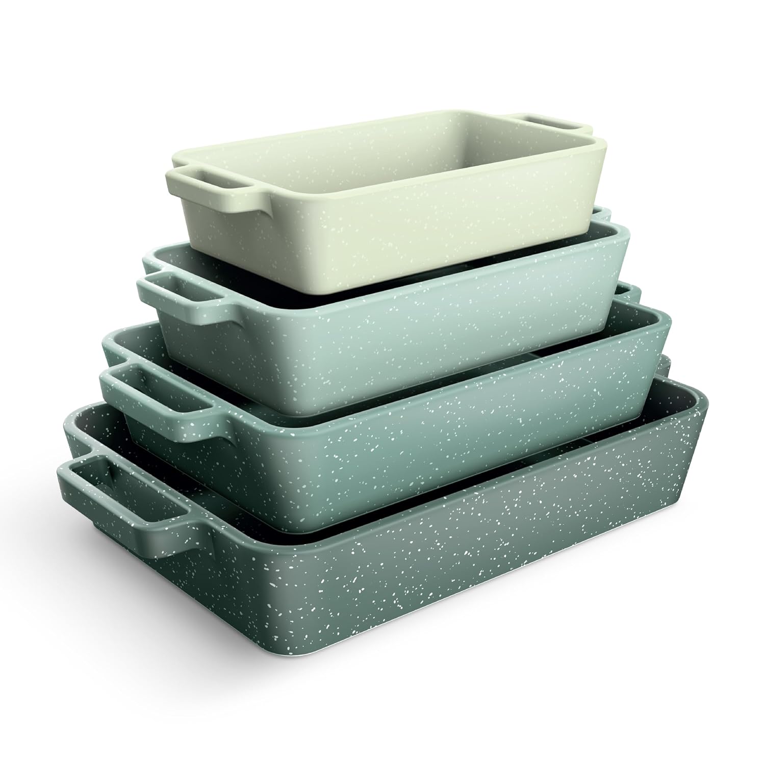 COOK WITH COLOR Ceramic Bakeware Set of 4, Porcelain Casserole Dishes with Handles, Oven Safe for Lasagna, Baking, Roasting & Serving