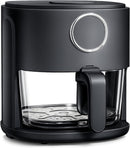 COOK WITH COLOR Colorful 1200W 4Qt Air Fryer: Glass Basket, Dishwasher Safe, 60min Timer, 6 Presets, Temp Control 175F-400F, 4 QT