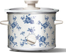 COOK WITH COLOR 2QT Mini Electric Round Slow Cooker - Adjustable Settings, Removable Stoneware Pot, Tempered Glass Lid, Dishwasher Safe, Cool-Touch Side Handles