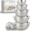 COOK WITH COLOR Stainless Steel Mixing Bowls Set - Nesting Bowls, 6 Pieces