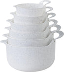 COOK WITH COLOR Nesting Plastic Mixing Bowl Set with Pour Spouts and Handles, 4 Piece Non-Slip