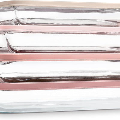 Cook with Color 8-Piece Glass Baking Dish Set with Ombre Lids, Rectangular Bakeware with Airtight Storage Lids