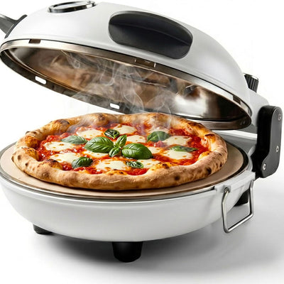 Cook With Color Electric Countertop Pizza Oven, Indoor Crispy Crust Pizza Maker, 12 Inch Pizza Oven with Ceramic Stone, Heats up to 800°F, Dual Temperature Control, Includes Pizza Peel