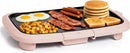 OOK WITH COLOR Electric Griddle 1200W, Nonstick Surface for Pancakes, Burgers, Eggs & More, Removable Temperature Control, Slide-Out Drip Tray, 10" x 16" Cooking Area