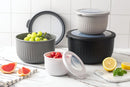 COOK WITH COLOR Prep Bowls with Lids- Wide and Deep Nesting Plastic Small Mixing Bowl Set with Lids
