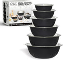 COOK WITH COLOR Stainless Steel Mixing Bowls Set - Nesting Bowls, 6 Pieces