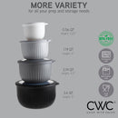 COOK WITH COLOR Prep Bowls with Lids- Wide and Deep Nesting Plastic Small Mixing Bowl Set with Lids