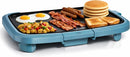 OOK WITH COLOR Electric Griddle 1200W, Nonstick Surface for Pancakes, Burgers, Eggs & More, Removable Temperature Control, Slide-Out Drip Tray, 10" x 16" Cooking Area