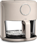 COOK WITH COLOR Colorful 1200W 4Qt Air Fryer: Glass Basket, Dishwasher Safe, 60min Timer, 6 Presets, Temp Control 175F-400F, 4 QT