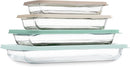 Cook with Color 8-Piece Glass Baking Dish Set with Ombre Lids, Rectangular Bakeware with Airtight Storage Lids