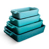 COOK WITH COLOR Ceramic Bakeware Set of 4, Porcelain Casserole Dishes with Handles, Oven Safe for Lasagna, Baking, Roasting & Serving