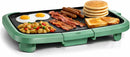 OOK WITH COLOR Electric Griddle 1200W, Nonstick Surface for Pancakes, Burgers, Eggs & More, Removable Temperature Control, Slide-Out Drip Tray, 10" x 16" Cooking Area