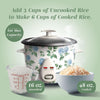COOK WITH COLOR 6 Cup Rice Cooker 300W - Effortless Cooking and Perfectly, Cooks 3 Cups of Raw Rice for 6 Cups of Cooked Rice