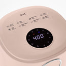 COOK WITH COLOR Colorful 1200W 4Qt Air Fryer: Glass Basket, Dishwasher Safe, 60min Timer, 6 Presets, Temp Control 175F-400F, 4 QT