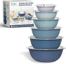 COOK WITH COLOR Stainless Steel Mixing Bowls Set - Nesting Bowls, 6 Pieces
