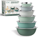 COOK WITH COLOR Stainless Steel Mixing Bowls Set - Nesting Bowls, 6 Pieces