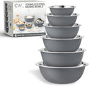 COOK WITH COLOR Stainless Steel Mixing Bowls Set - Nesting Bowls, 6 Pieces