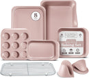 Country Kitchen Nonstick Stackable Bakeware Set - Deluxe Heavy Duty, Durable, Easy Release Baking Set, 8 Pcs