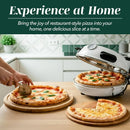 Cook With Color Electric Countertop Pizza Oven, Indoor Crispy Crust Pizza Maker, 12 Inch Pizza Oven with Ceramic Stone, Heats up to 800°F, Dual Temperature Control, Includes Pizza Peel