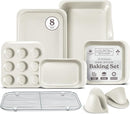 Country Kitchen Nonstick Stackable Bakeware Set - Deluxe Heavy Duty, Durable, Easy Release Baking Set, 8 Pcs