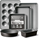 Country Kitchen 6-Piece Nonstick Carbon Steel Bakeware Set, Heavy-Duty Baking Pans, BPA & Phthalate Free