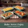 COOK WITH COLOR Ceramic Bakeware Set of 4, Porcelain Casserole Dishes with Handles, Oven Safe for Lasagna, Baking, Roasting & Serving