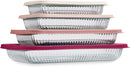 Cook with Color 8-Piece Glass Baking Dish Set with Ombre Lids, Rectangular Bakeware with Airtight Storage Lids