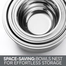 COOK WITH COLOR Stainless Steel Mixing Bowls Set with Lids - Nesting Bowls with Non-Slip Bottom, 12 Pieces