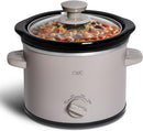 COOK WITH COLOR 2QT Mini Electric Round Slow Cooker - Adjustable Settings, Removable Stoneware Pot, Tempered Glass Lid, Dishwasher Safe, Cool-Touch Side Handles