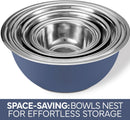 COOK WITH COLOR Stainless Steel Mixing Bowls Set - Nesting Bowls, 6 Pieces