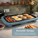OOK WITH COLOR Electric Griddle 1200W, Nonstick Surface for Pancakes, Burgers, Eggs & More, Removable Temperature Control, Slide-Out Drip Tray, 10" x 16" Cooking Area