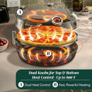 Cook With Color Electric Countertop Pizza Oven, Indoor Crispy Crust Pizza Maker, 12 Inch Pizza Oven with Ceramic Stone, Heats up to 800°F, Dual Temperature Control, Includes Pizza Peel