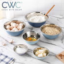 COOK WITH COLOR Stainless Steel Mixing Bowls Set - Nesting Bowls, 6 Pieces