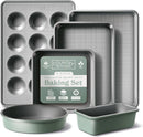 Country Kitchen 6-Piece Nonstick Carbon Steel Bakeware Set, Heavy-Duty Baking Pans, BPA & Phthalate Free