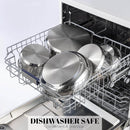 Country Kitchen Cookware Set with Removable Handle, Oven & RV Safe Pots and Pans Set, Stainless Steel, Original