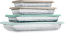 Cook with Color 8-Piece Glass Baking Dish Set with Ombre Lids, Rectangular Bakeware with Airtight Storage Lids
