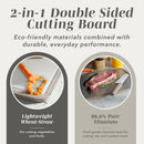 COOK WITH COLOR Titanium Cutting Board for Kitchen, 3 Pc Cutting Board Set with Knife, Double Sided Food Grade, Pure Titanium, Easy to Clean