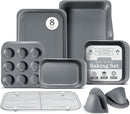 Country Kitchen Nonstick Stackable Bakeware Set - Deluxe Heavy Duty, Durable, Easy Release Baking Set, 8 Pcs