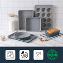 Country Kitchen 6-Piece Nonstick Carbon Steel Bakeware Set, Heavy-Duty Baking Pans, BPA & Phthalate Free