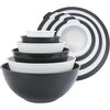 COOK WITH COLOR 12-Pc Mixing Bowls with Lids Set Plastic Bowls for Kitchen