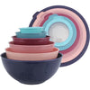 COOK WITH COLOR 12-Pc Mixing Bowls with Lids Set Plastic Bowls for Kitchen